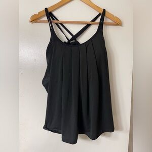 HALARA Black Tank with Open Back
